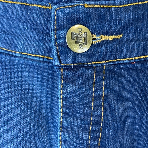 Fashion Jeans District Men's 34x30 Italian Skinny Navy Blue Denim Preppy Indie - Picture 5 of 11